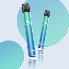 TOPBAR DA01 AELF POD features a green and blue gradient color โ creative color design, aluminum alloy construction, and a smooth airflow system.