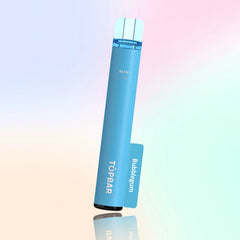 TOPBAR MINI 600 Disposable Vape โ Bubblegum flavour, sky blue body, playful sweetness.