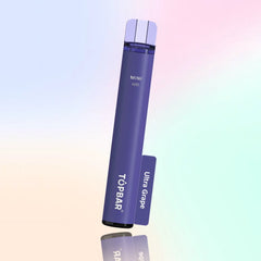 TOPBAR MINI 600 Disposable Vape โ Ultra Grape flavour, dark violet body, juicy grape taste.
