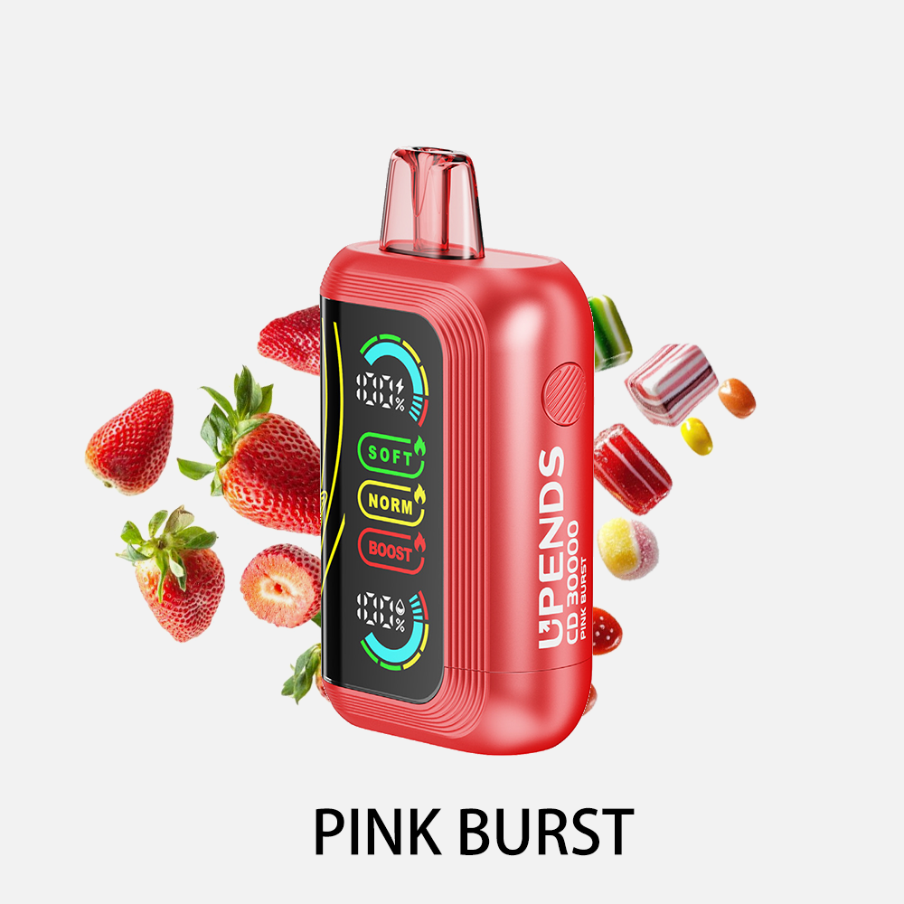 Upends CD3000 disposable vape 3000 puff Pink Burst | rokok elektrik sekali pakai rasa permen manis | grosir vape murah