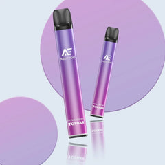 TOPBAR DA01 AELF POD in purple gradient – smooth metallic finish with ergonomic mouthpiece and vibrant color design.