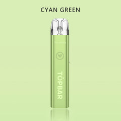 TOPBAR DA04 Tik Pod – Cyan Green edition with smooth gradient finish. Portable 1300 mAh mesh coil pod vape with 2 ml refillable capacity.